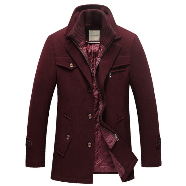 The Chesapeake Quilted Short Trench Burgundy