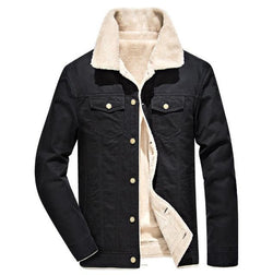 The Stonybrook Fleece-Lined Borg Collar Jacket Black